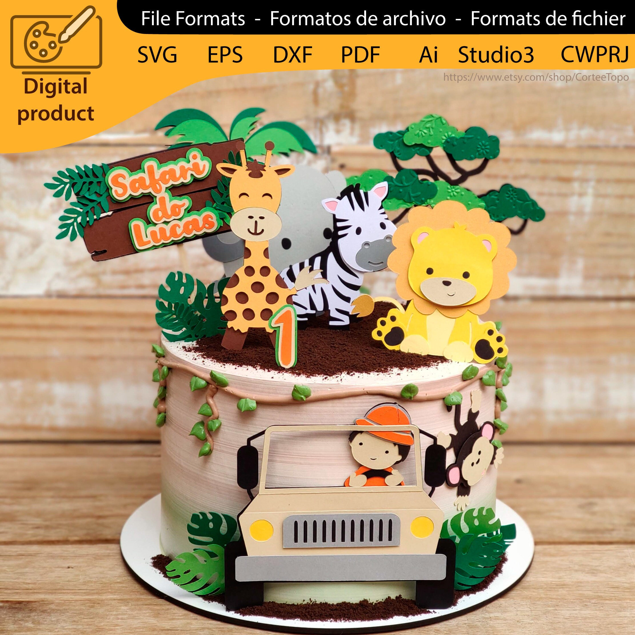 ▷ Pack de 6 Láminas Decorativas de Animales de la Selva para Niña