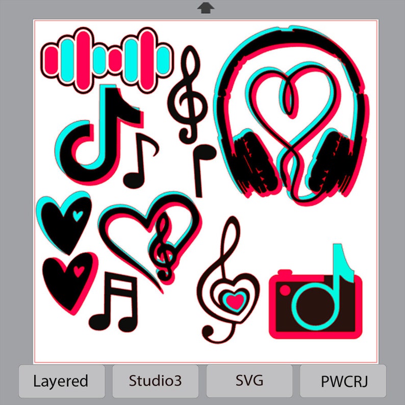 TikTok cake topper SVG Cut File Silhouette PWCRJ Etsy