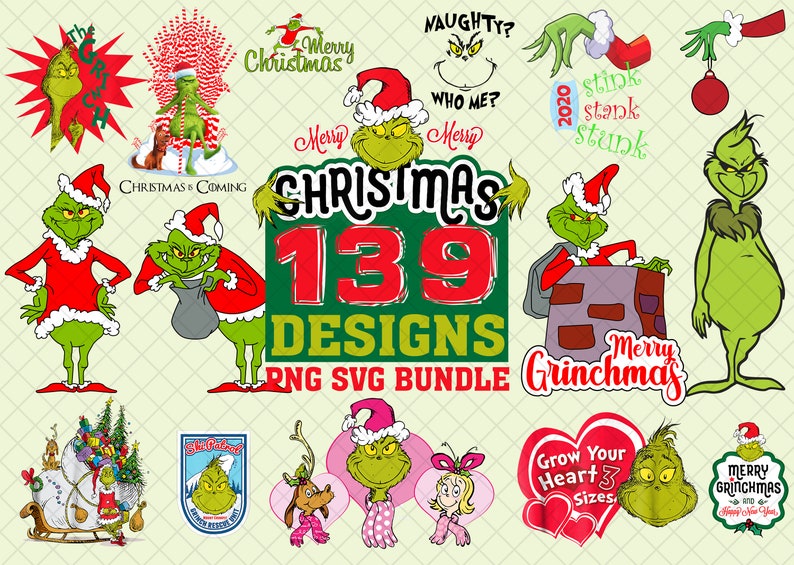 Download Grinch SVG Bundle Christmas SVG Resting Grinch Face | Etsy