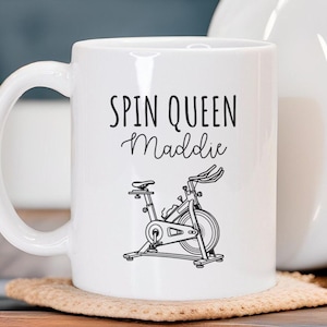 Spinning Lehrer Kaffeetasse, personalisierte Spinning Queen Geschenk für sie, Spinning Klasse Geschenk, lustige Radsport Lehrer Geschenk, Spinning Klasse,