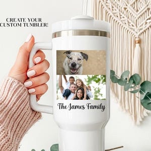 Custom Text Tumbler, Add Your Custom Photo Cup, Personalized Gift Idea, Custom 40oz Tumbler Gift, Photo Collage,