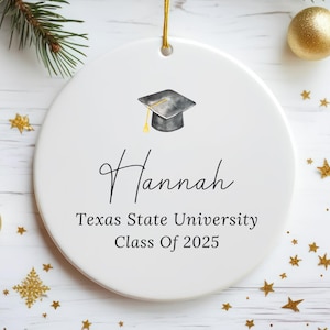 Abschlussornament, College-Abschluss-Andenken, personalisiertes graduiertengeschenk, benutzerdefinierter Universitätsabgänger, Klasse von 2025