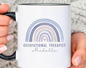 Gepersonaliseerde ergotherapie koffiemok, aangepaste OT-beker, Ota Gift, kinder OT, afstudeercadeau, ergotherapeut