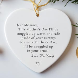 Carta de querida mamãe da Bump, lembrança personalizada do 1º dia das mães, primeiro dia das mães personalizado, presente para babá, anúncio de gravidez,