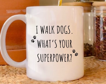 Taza de café para paseadores de perros, regalo de agradecimiento a la niñera de perros, regalo de Navidad, regalo de agradecimiento, idea de regalo de Navidad, regalo para paseadores de perros, regalo para amantes de los perros,