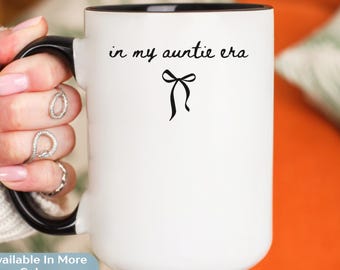 In My Auntie Era Mug, Aunt Gift, New Aunt Present, Cute Auntie Coffee Cup, Aunt Life Gift, Aunt Announcement Cup, Pregnancy Reveal