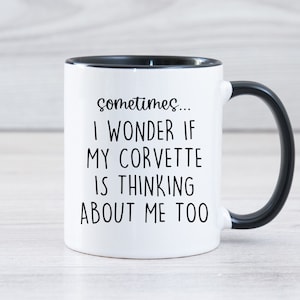 Parfois, je me demande si ma voiture de sport pense à moi, tasse à café de voiture de sport, passionné de voiture, cadeau pour lui, cadeau d'anniversaire, fête des pères,