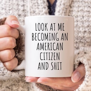 Neue Bürgerschaftsgeschenke, doppelte Bürgerschaft, amerikanische Bürgerschaftsgeschenk, lustige Bürgergeschenke, Kaffeetasse für Einwanderer, amerikanische Bürgerparty,