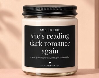 Dark Romance Candle, Dark Romance Book Lover Gift, Spicy Reader Candle, Bookish Gift for Her, Romance Reader Gift, Book Club Candle