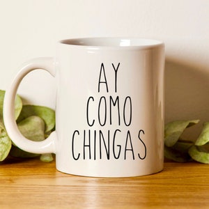 Como Chingas Gag Gift, Funny Spanish Teacher Gift, Fathers Day Gift, Rae Dunn Inspired Font, Gift For Mom, Spanish Coffee Mug, Birthday Gift