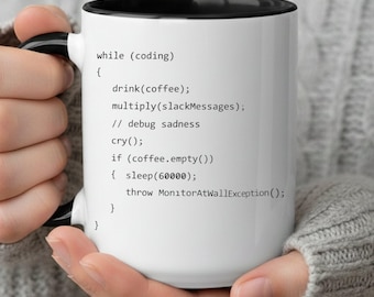 Funny Coding Coffee Mug, Funny Gift For Software Developer, Software Engineer, Computer Programmer, Graduate Gift