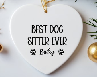 Custom Thank You Gift Keepsake, Dog Sitter Personalized Ornament, Pet Sitter Thank You, Gift For Dog Walker, Holiday Gift For Pet Sitter,