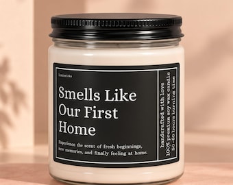 First Home Candle, New Homeowner Gift, Housewarming Candle, New House Gift for Couple, Closing Gift, First Homeowner Keepsake