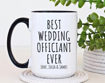 Melhor caneca de café para oficial de casamento de todos os tempos, presente de agradecimento personalizado, você vai se casar conosco, presente de proposta de oficial de casamento, agradecimento