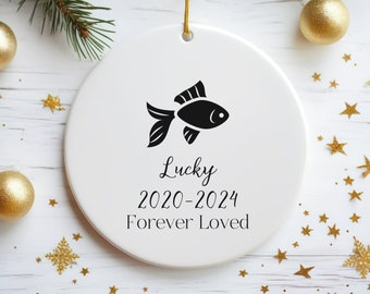 Goudvis Pet Memorial, Pet Fish Custom Keepsake, Pet Loss Ornament Keepsake, Gepersonaliseerde Fish Memorial, Condoleance Gift, Fish Sympathy Gift