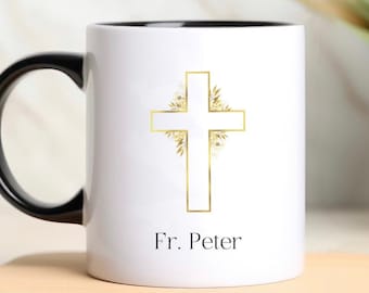 Mug prêtre personnalisé, foi catholique, foi chrétienne, cadeau religieux personnalisé, cadeau de pasteur, anniversaire de prédicateur, cadeau de remerciement