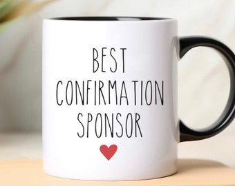 Best Confirmation Sponsor Mug, Catholic Confirmation Gift, Godparent Thank You Gift, Sponsor Proposal Gift, Keepsake Confirmation, Baptism