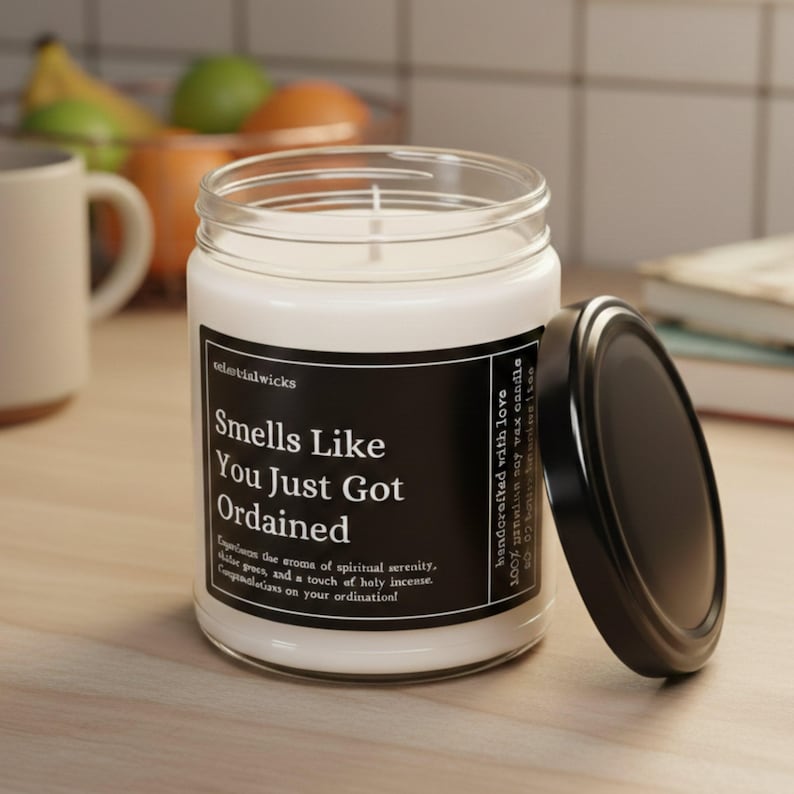 Smells Like You Just Got Ordained, Ordination Ceremony Gift, Church Minister Gift, New Pastor, Gift For Priest, Deacon Candle, Reverend image 3