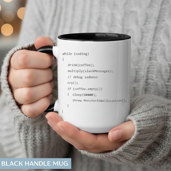 Funny Coding Coffee Mug, Funny Gift For Software Developer, Software Engineer, Computer Programmer, Graduate Gift