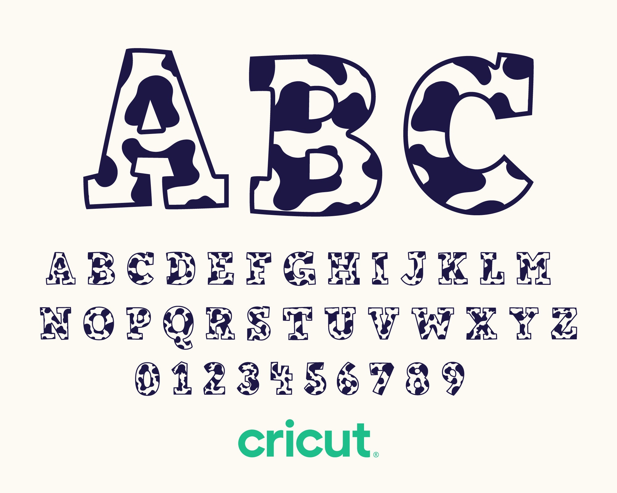 A-Z SVG and PNG Cow Print Alphabet for Cricut Instant - Etsy Canada