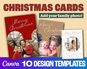 Canva Christmas Card Template 5x7, photo card, merry christmas card, Christmas mini session template, Holiday card template, xmas, christmas