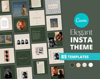 Instagram template for Canva | Instagram Story Template | Instagram Post Template | Realtor Instagram Template I green template canva