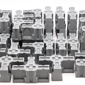 Large Bundle 3 of Modular Space Hulk Style 40k Terrain Scenery pieces for use in 28mm Zone Mortalis and Necromunda