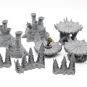Bundle of 3D Printed Corrupted Alien Hive Bio Terrain Scenery for 28mm Tabletop Miniature Wargaming