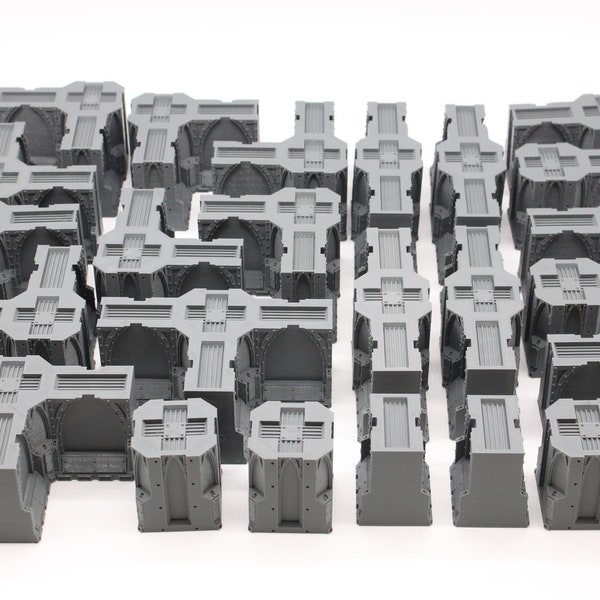 Large Bundle 2 of Modular Space Hulk Style 40k Terrain Scenery pieces for use in 28mm Zone Mortalis and Necromunda