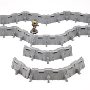 Wall of Saints Defence line wall pieces Scenery Terrain for 28mm Tabletop Miniature Wargaming