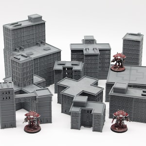 Expansion Bundle of 10 Large City Buildings Titanicus Battletech Terrain Scenery for 1/300 6mm Epic Scale Miniature Wargames image 1