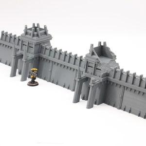 Imperial Fortress Destroyed Walls Expansion Set Terrain Set for 28mm 40k and 6mm Titanicus Epic Scale Miniature Wargaming