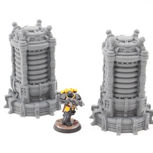 3D Printed Industrial Power Cells Scenery Scatter Terrain for 28mm Tabletop Miniature Wargaming