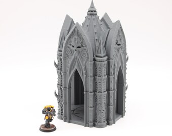 3D Printed Chaos Demon Warp Temple Scenery Terrain for 28mm Tabletop Miniature Wargaming