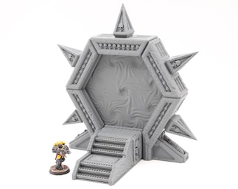 3D Printed Chaos Demon Warp Temple Scenery Terrain for 28mm Tabletop Miniature Wargaming