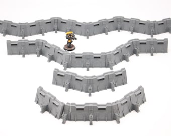 Wall of Saints Defence line wall pieces Scenery Terrain for 28mm Tabletop Miniature Wargaming
