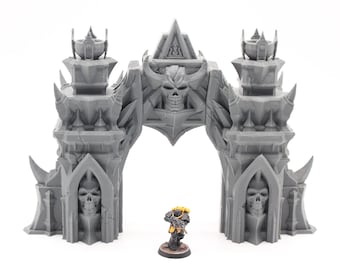 3D Printed Chaos Demon Gate Scenery Terrain for 28mm Fantasy Tabletop Miniature Wargaming