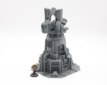 Large Plasma Cannon Turret Scenery Terrain for 28mm Tabletop Miniature Wargaming
