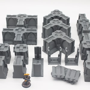 Large Bundle of Modular Space Hulk Style Terrain Scenery pieces for use in 28mm Zone Mortalis and Necromunda