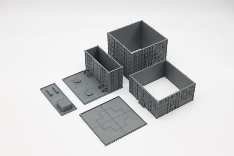 Expansion Bundle of 10 Large City Buildings Titanicus Battletech Terrain Scenery for 1/300 6mm Epic Scale Miniature Wargames image 4