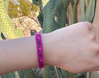 Adorable Tulip Flower Friendship Bracelet with Button Closure VSCO Summer Spring Vibes