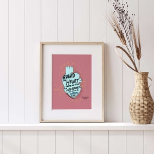 Guard your heart | Proverbs 4:23 | Art Print | Christian Wall Art | Bible Verse Art | Wall Decor Christian | Christian Gift | Cards