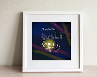 Salt and Light Art Print – Matthew 5:13 Christian Wall Decor