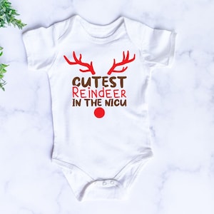 Cutest Reindeer in the NICU, Preemie Christmas, Rudolph, Instant Download, Digital, Cut File, svg, dxf, png, pdf