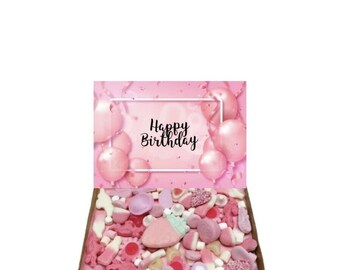 Happy Birthday Pink Gift Pick n Mix 300g / 1 kg Sweets Selection Box Sweet Hamper present