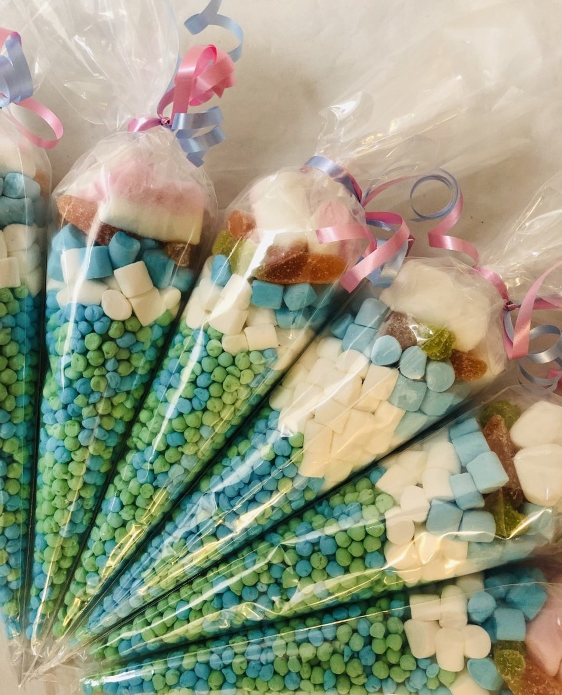 Blue & Green Millions Sweet Candy Cones Sweets Party Gift Etsy
