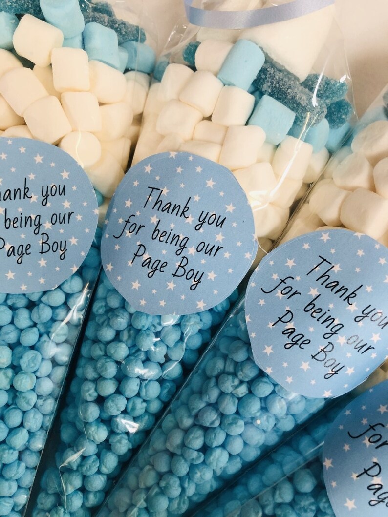 Thank You for Being Our Page Boy Sweet Candy Cones Sweets Etsy UK
