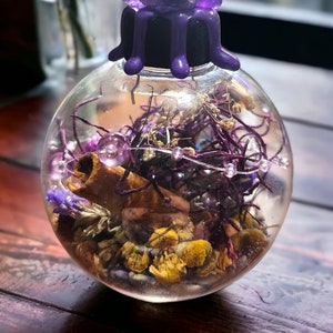 Calming Witch Ball - 2in Plastic Ball - Home Blessing - Home Protection Ball - Grief Gift - Banish Negativity - Warding - Spell Ball - Yule