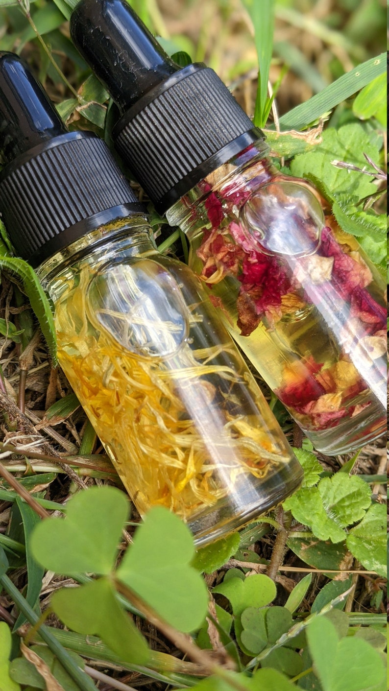 Beauty Oil Set Rose Infused Oil Calendula Infused Oil Etsy