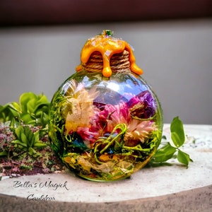 Creativity Glass Witch Ball - Home Blessing Ball - Home Protection Ball - Witches Amulet - Banish Negativity - Spell Ball - Inspiration